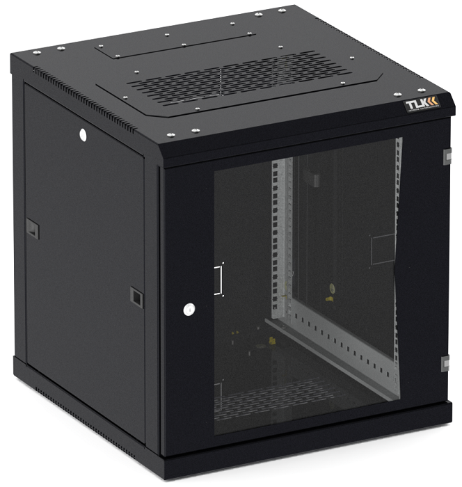 

Шкаф настенный 19", 6U TLK TWC-066045-R-G-BK стеклянная дверь, Ш600хВ370хГ450мм, 2 пары монтажных направляющих, черный, TWC-066045-R-G-BK