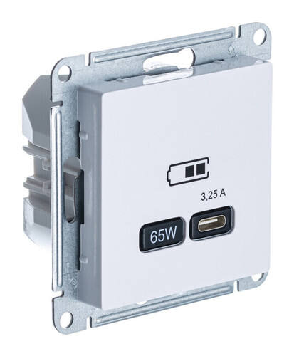 

Розетка USB Systeme Electric ATN001327 AtlasDesign тип-С 65Вт высокоскор.заряд. QC, PD, механизм, лотос, ATN001327