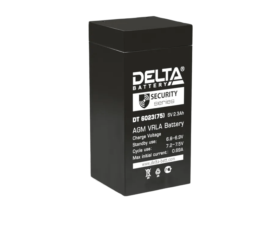 

Батарея Delta DT 6023 (75) 6В, 2.3Ач, DT 6023 (75)