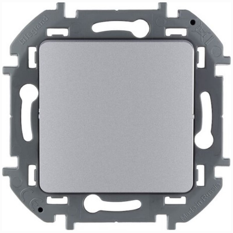 

Переключатель Legrand 673692 Inspiria алюминий без фиксации (кнопка) с Н.О./Н.З. контактом 6 A - 250 В, 673692