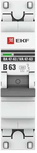 фото Автоматический выключатель  EKF mcb4763-1-63B-pro в Челябинске