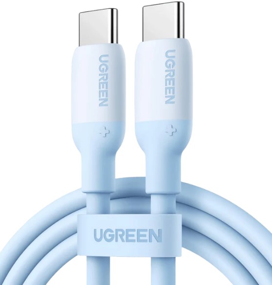 

Кабель UGREEN US264 25310_ 60W USB-C 2.0 Male To USB-C 2.0 Male 3A Data Cable, длина: 1м. цвет: голубой, US264