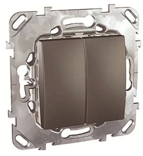 

Переключатель Schneider Electric MGU5.213.12ZD Unica Top/Class (механизм) двухклавишный, 10А, 220В, IP20, в рамку (черный), MGU5.213.12ZD