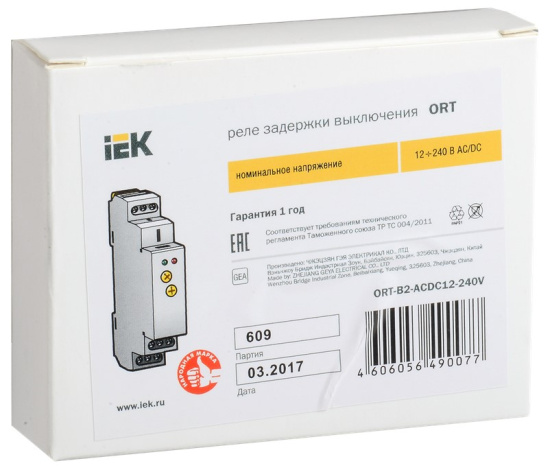 фото Реле задержки выключения IEK ORT-B2-ACDC12-240V в Уфе