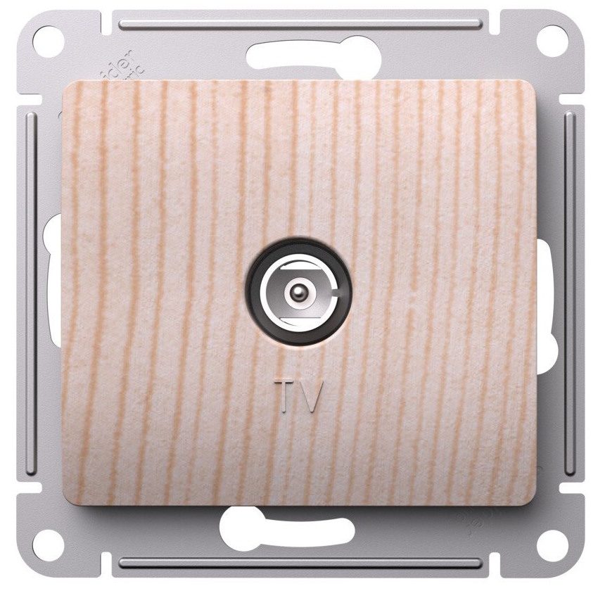 

Розетка телевизионная Systeme Electric GSL001593 Glossa коннектор, механизм, сосна, GSL001593