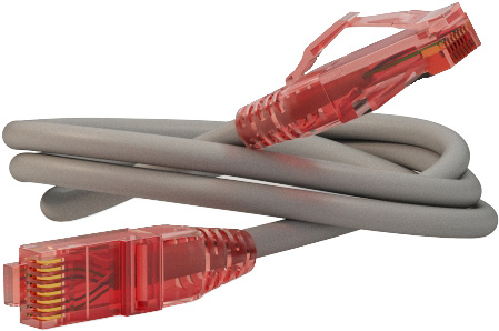 фото Кабель патч-корд U/UTP 5e кат. 10м Hyperline PC-LPM-UTP-RJ45-RJ45-C5e-10M-LSZH-GY в Уфе