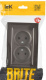 фото Розетка двухместная без заземления в сборе IEK BR-R23-10-K45-F в Санкт-Петербургe
