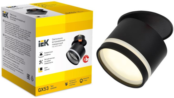фото Светильник точечный IEK LT-UVB0-4033-GX53-1-K02 в Казани