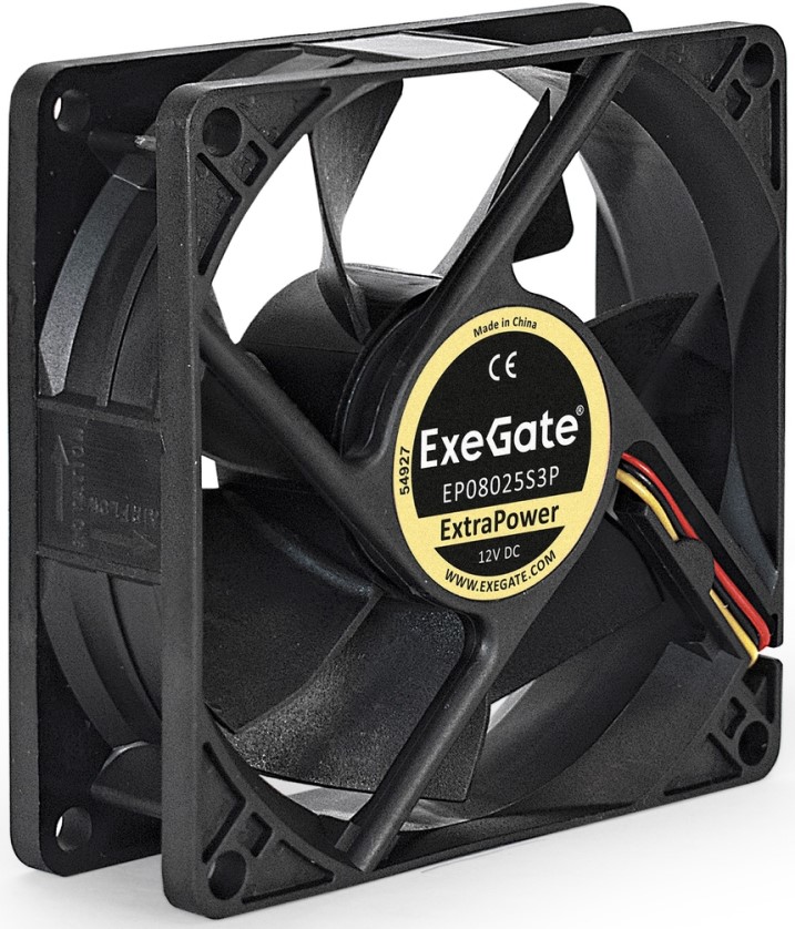 

Вентилятор Exegate ExtraPower EP08025S3P EX166174RUS 80x80x25 мм, подшипник скольжения, 3pin, 2200RPM, 23dBA, ExtraPower EP08025S3P