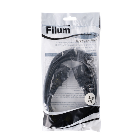 фото Кабель питания Filum FL-PC10-C13-C14-1.8M в Красноярске