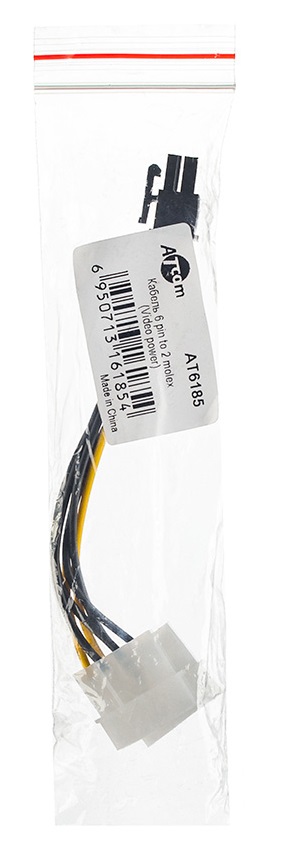 

Кабель Atcom AT6185 6 pin to 2 molex (Video power), AT6185