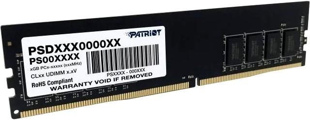 

Модуль памяти DDR4 16GB Patriot Memory PSD416G240081 Signature Line PC4-19200 2400MHz CL17 1.2V, PSD416G240081