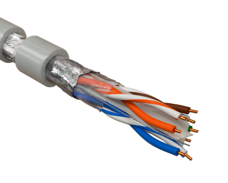 фото Кабель витая пара U/UTP 6 кат. 4 пары Hyperline UUTP4R-C6-S23-IN-LSLTX-GY-305 в Санкт-Петербургe