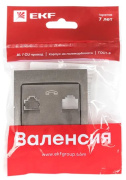 фото Накладка розетки телефонной EKF EST01-L-034-60