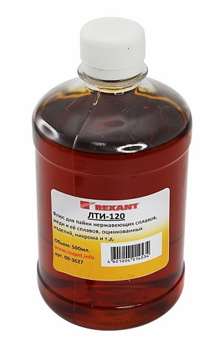 

Флюс Rexant 09-3627 для пайки, ЛТИ-120, 100 мл, флакон, 09-3627