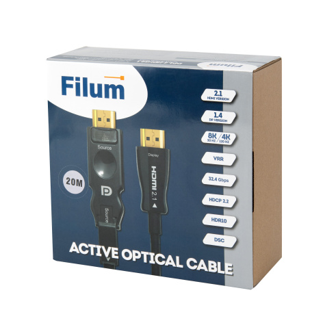 фото Активный оптический кабель Filum FL-AOC-DP1.4-HDMI2.1-20M в Смоленске