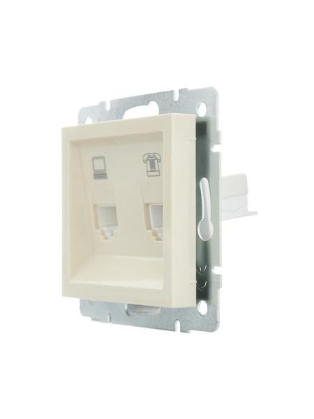 фото Розетка компьютерная+телефонная Lezard 742-0388-143 в Екатеринбурге