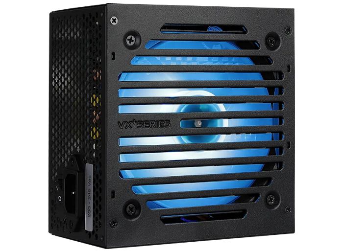 

Блок питания ATX AeroCool VX PLUS 750 RGB 4718009150942 750W, APFC, RGB fan 120mm, 2*PCI-E [6+2-Pin], 6*SATA, 3*MOLEX, FDD, 500mm cable, Retail, VX PLUS 750 RGB