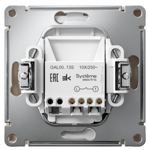 фото Выключатель одноклавишный с подсветкой  Systeme Electric GAL001213S в Красноярске