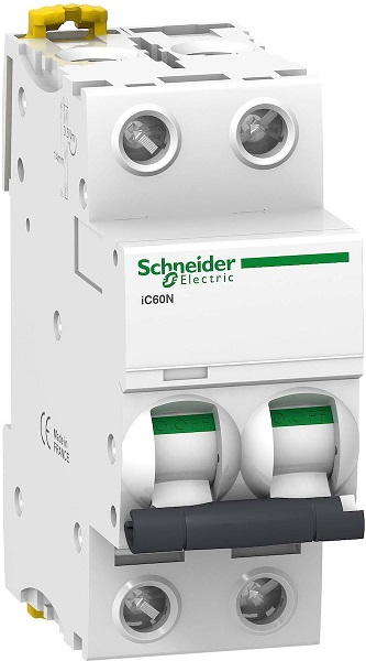 

Автоматический выключатель Schneider Electric A9K24202 двухполюсный 2А С iK60N 6кА, A9K24202