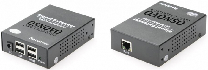 

Удлинитель интерфейса OSNOVO TLN-U1/1+RLN-U4/1 USB 2.0 по сети Ethernet. Расстояние передачи "точка-точка" по кабелю витой пары (CAT5e/6) до 150м, TLN-U1/1+RLN-U4/1