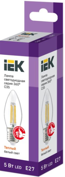 фото Лампа светодиодная IEK LLF-C35-5-230-30-E27-CL в Уфе
