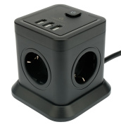 фото Сетевой фильтр Cablexpert TWR-4-U3-B-3