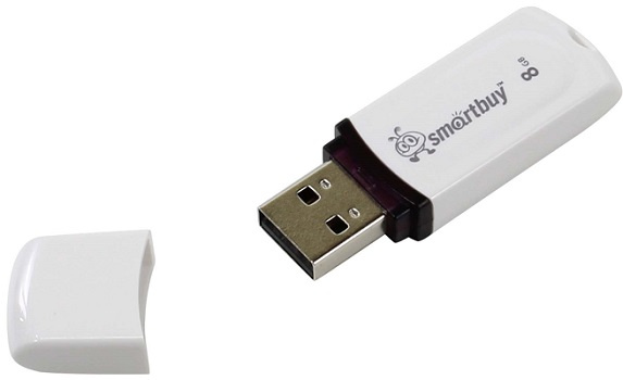 фото Накопитель USB 2.0 8GB SmartBuy SB8GBPN-W в Самаре