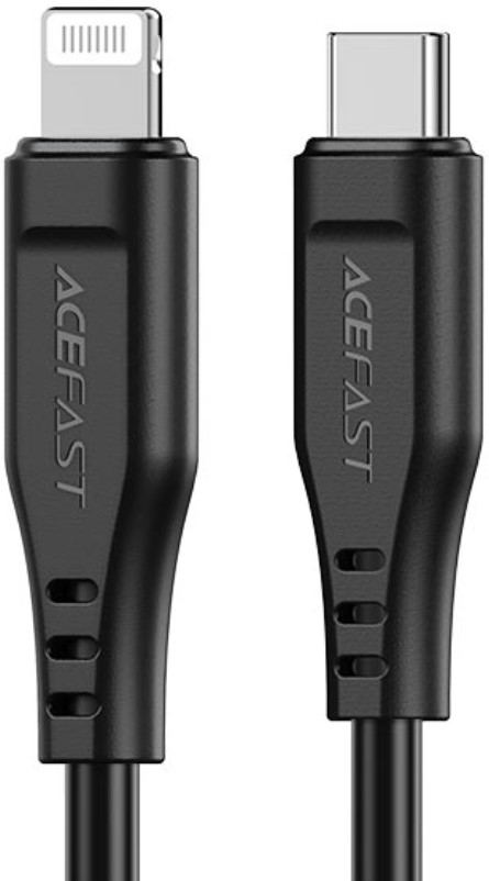 

Кабель ACEFAST C3-01 USB Type-C/Lightning, 1.2м, для подзарядки/передачи данных, чёрный, C3-01
