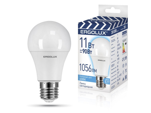 фото Лампа светодиодная ERGOLUX LED-A60-11W-E27-4K в Перми