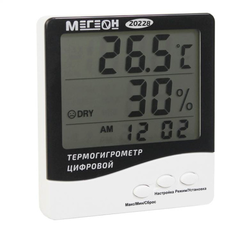 Изображение товара Цифровой портативный термогигрометр МЕГЕОН 20228 для измерения температуры и влажности