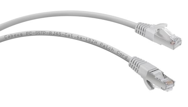 фото Кабель патч-корд SSTP 6a кат. 3м Cabeus PC-SSTP-RJ45-Cat.6a-3m-LSZH в Уфе