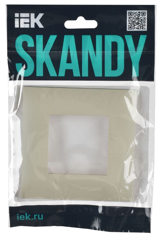 

Рамка одинарная IEK SK-M12-K10 SKANDY SK-F01B Бежевый, SK-M12-K10