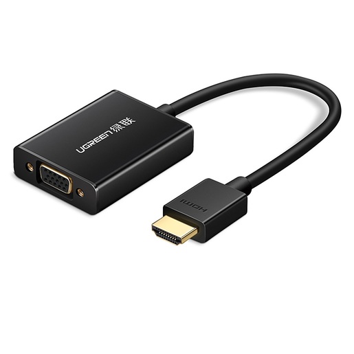 

Конвертер UGREEN 40233_ HDMI to VGA with audio, черный, 40233_