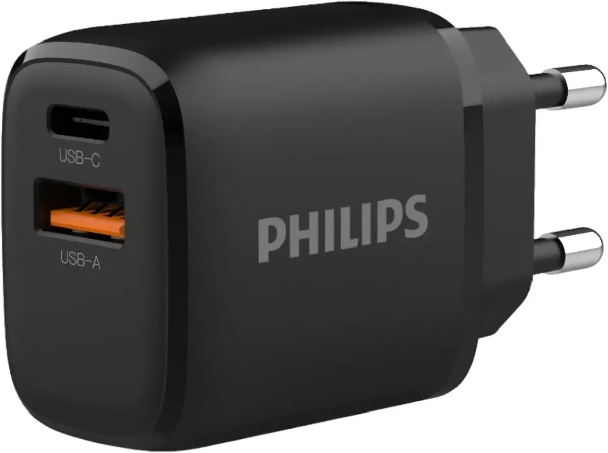 

Зарядное устройство сетевое Philips DLP4327CB/70 PD25W+QC3.0 черное, DLP4327CB/70