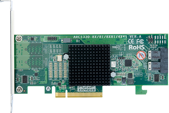 

Контроллер Areca ARC-1330-8i PCIe 3.0 x8 LP, SAS/SATA 12G, HBA, 8port (2*int SFF8643), RTL, ARC-1330-8i