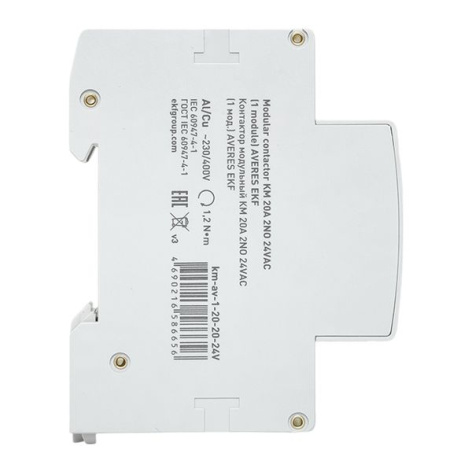 фото Контактор модульный EKF km-av-1-20-20-24V в Уфе