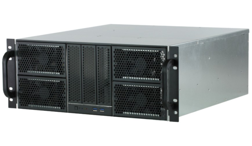 

Корпус серверный 4U Procase RE411-D3H12-FC-55 3x5.25+12HDD,черный,без блока питания,глубина 550мм,MB CEB 12"x10,5", панель вентиляторов 3*120x25 PWM, RE411-D3H12-FC-55