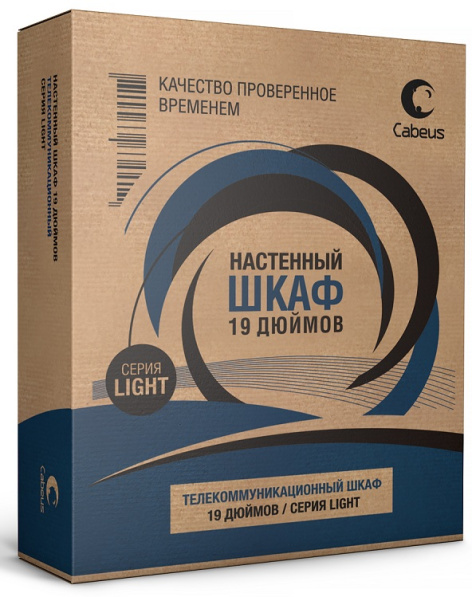 фото Шкаф настенный 19", 6U Cabeus WSC-05D-6U55/45-BK в Санкт-Петербургe