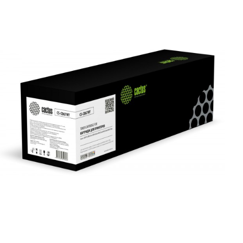 

Картридж лазерный Cactus CS-C067HY 067HY желтый (2350стр.) для Canon i-SENSYS LBP631Cw/LBP633Cdw/MF6, CS-C067HY