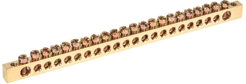 

Шина IEK PEN 6х9мм 22/2 земля-ноль (22групп/крепеж по краям) (YNN11-22-100), PEN 6х9мм 22/2