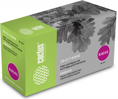 

Картридж Cactus CS-CLT-K404S черный для Samsung SL-C430/C430W/C480/C480W/C480FW (1500стр.), CS-CLT-K404S