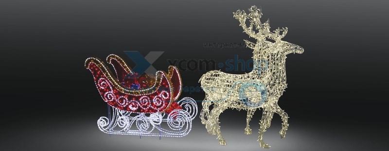 

Фигура светодиодная NEON-NIGHT 503-112 олени с санями, 503-112