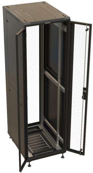 фото Шкаф напольный 19", 42U Hyperline TTBR-4268-DD-RAL9004