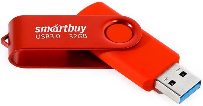 

Накопитель USB 3.0 32GB SmartBuy SB032GB3TWR Twist красный, SB032GB3TWR