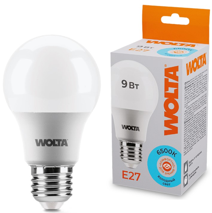 

Лампа светодиодная WOLTA 25W60BL9E27 9Вт 6500К E27, 25W60BL9E27