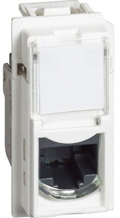 

Розетка BTicino KW4279C5E LIVING NOW компьютерная RJ45 cat5e UTP, 1 модуль, цвет белый, KW4279C5E