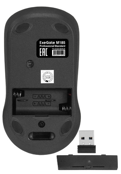 фото Оптическая светодиодная мышь Exegate Professional Standard M185, Черный, [EX301564RUS] в Краснодаре
