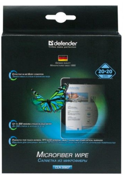 

Салфетка Defender CLN 30607 Optima микрофибра,1шт,универсальная, CLN 30607 Optima