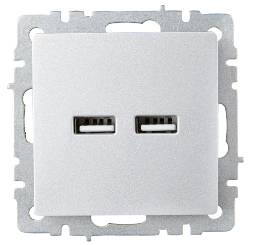 

Розетка USB IEK BR-U21-D31-K47 BRITE тип A+тип A 3,1А РЮ10-1-БрА Алюминевый, BR-U21-D31-K47